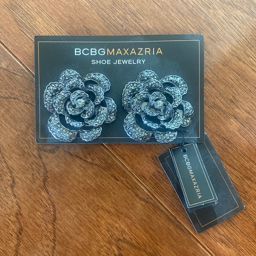 BCBG shoe jewelry. The socialite collection in hematite. NWT.
